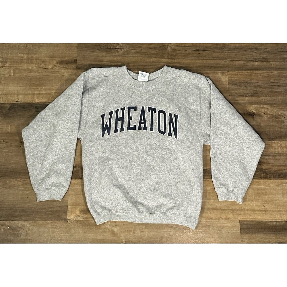 The Cotton Exchange Wheaton College Sweatshirt Grey S Made In USA